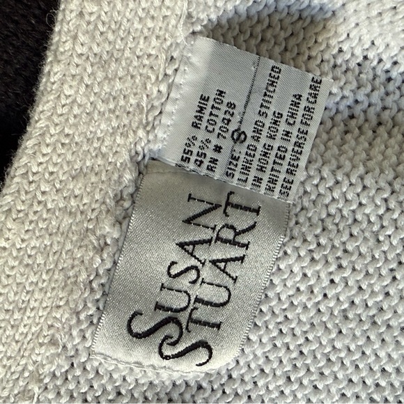 Vintage 80s/90s Watermelon Picnic CottageCore Knitted Short Sleeve Cardigan S - Picture 10 of 11